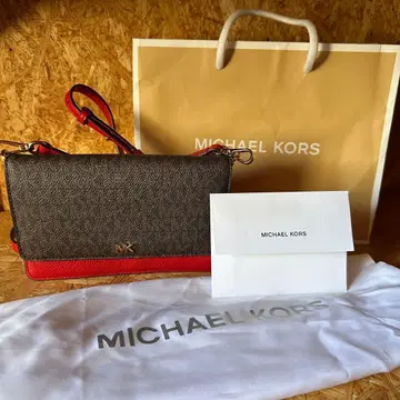 새상품급 MICHAEL KORS 숄더백 브라운/레드