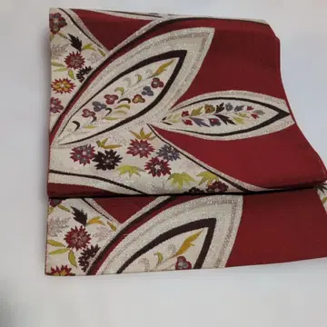 빨간색 꽃무늬 나고야 오비 라메 믹스