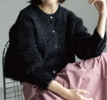 [ OPAQUE.CLIP ] 샤기 숏 가디건