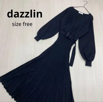 dazzlin 더즐린 플리츠 카슈쿨 롱슬리브 원피스