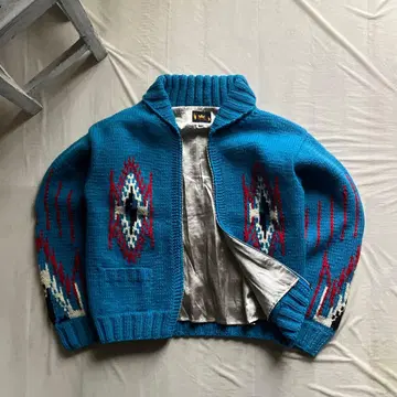 skull jeans / 코위찬 니트 울 레이온 블루 치마요 40