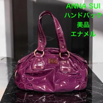 안나수이 에나멜 보스턴 백 핸드백 바이올렛