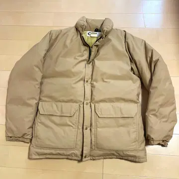 80s! 빈티지! C7 다운 자켓 CAMP7 베이지 USA제 짧은 기장