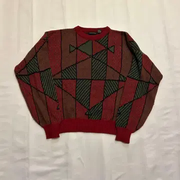 90s 패턴 니트 올 패턴 스웨터 빈티지 구제 의류 city