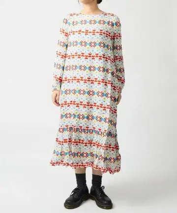 kilki 킬키 기하학 원피스 긴팔 멀티 컬러