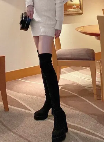 청키힐 니하이 부츠 [gd1384] 롱 부츠 GRL 중고