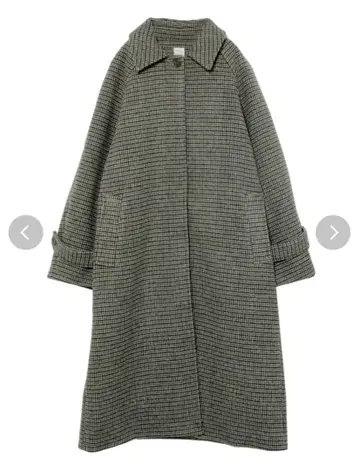 Ungrid 스탠칼라 체크 코트