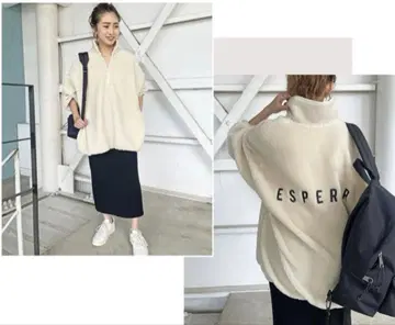 spick & span 보아 하프 지퍼 풀오버 보아 자켓