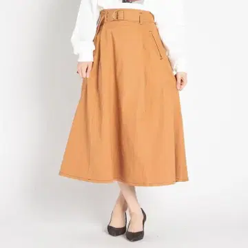 zG810 [F] BROWNY 턱 A라인 스커트