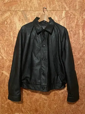 H&M 가죽 트래커 자켓 블루종