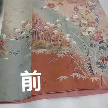 호몬기 그레이와 핑크의 그라데이션 꽃무늬