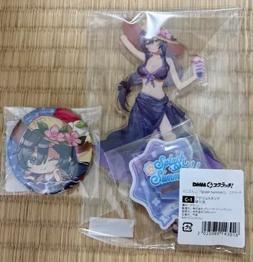 DMM 스크래치 니지산지 C-1 아크릴 스탠드&E-2 캔뱃지 키사라