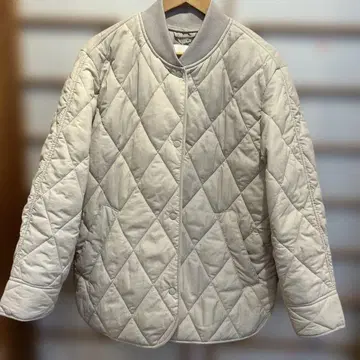 H&M 퀼팅 자켓 L 사이즈 라이트 그레이