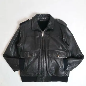 80s 90s 빈티지 g1 a2 짧은 기장 가죽 플라이트 자켓