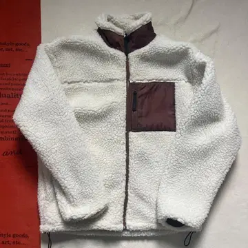 WEGO 플리스 자켓 M 화이트 브라운