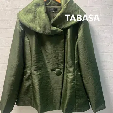 TABASA 그린 새틴 자켓