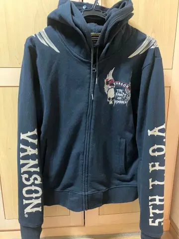 VANSON 프론트 오브 아머먼트 후드티 M