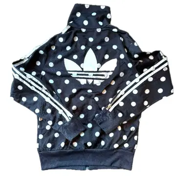 [ adidas ] 도트 무늬 블랙 집업 저지