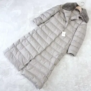 [택 포함 새상품] eclat 에클라 롱 다운 코트 퍼 베이지 L