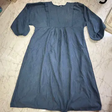 탁한 블루 긴팔 원피스 M