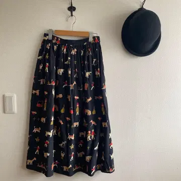 롱 스커트 면 100% F 사이즈