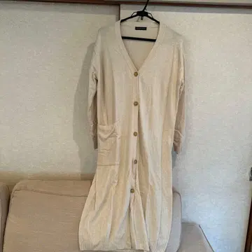 CARRIERE 베이지 롱 가디건