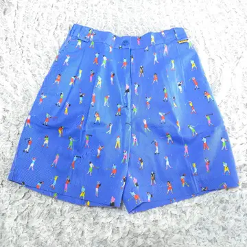 Done SPORT 골프 숏팬츠 M 블루 올 패턴 코튼 100%