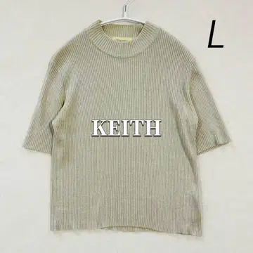 KEITH 실크 100% [리브 니트] L 크루넥 루즈핏 그레이