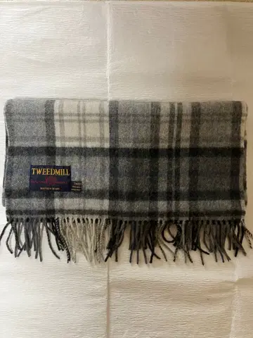 TWEEDMILL 램스울 체크 무늬 스톨