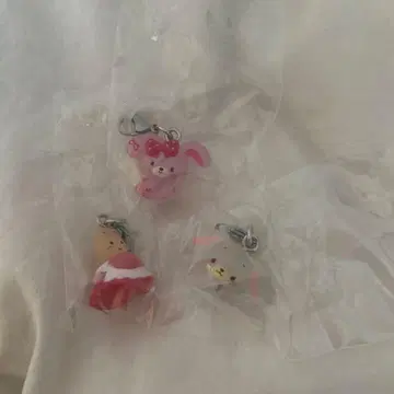 느긋한 메지루시 액세서리 봉봉리본 하얀 토끼 마롱크림