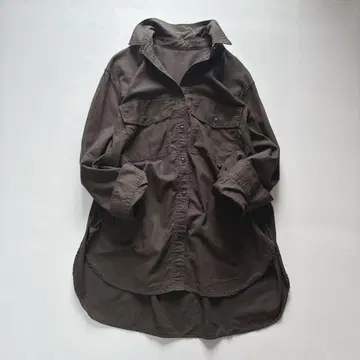 [새상품급] RIAM-PLAGE 빈티지 짙은 카키 밀리터리 셔츠