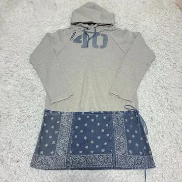 DENIM 데님 바지 맨투맨 패치워크 페이즐리 무늬 원피스