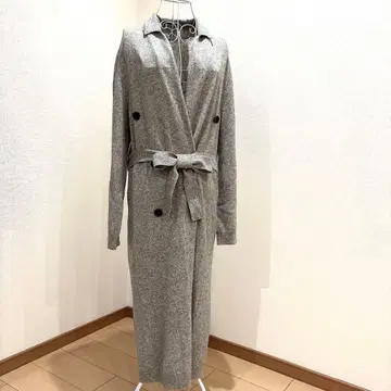 띠어리 그레이 니트 롱 가디건 theory luxe 38 M