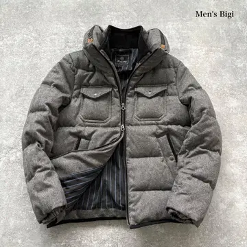 [ MEN'S BIGI ] 남성용 비기 다운 자켓 헤링본 스트라이프