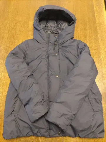 무인양품 여성용 후드 부착 다운 자켓 네이비 L 사이즈