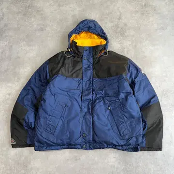 타미힐피거 다운 자켓 블루종 플래그 로고 짧은 기장 네이비 블랙 L