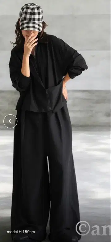 안티카 블랙 오버사이즈 살로펫