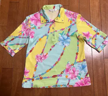 레오나르 5부 소매 피케 셔츠