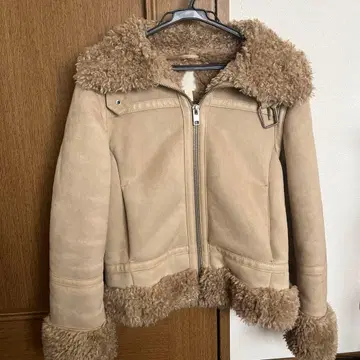 H&M*베이지 무스탕 자켓*