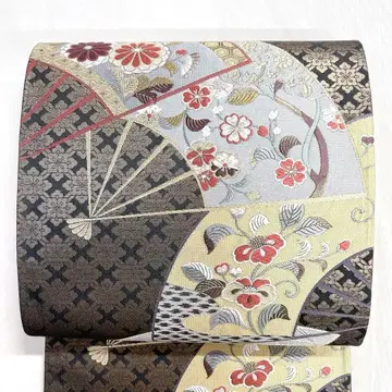 후쿠로 오비 하나비시토리센멘몬 포멀 세미 포멀 기모노 오비 012k