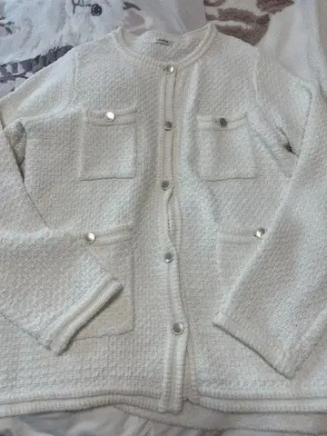 루니 가디건 화이트