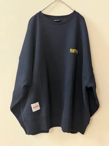 가격 인하 불가 FLUTTER 플러터 로고 맨투맨 XL 사이즈 네이비