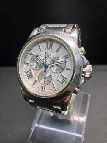 [ 새상품 배터리 ] GC WATCHES 크로노그래프 손목시계 실버