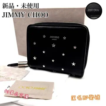 새상품 미사용 JIMMY CHOO SIRELI OGLS 접이식 지갑 블랙