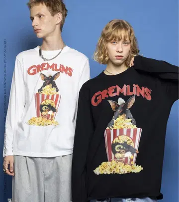 GREMLINS 롱 슬리브 T셔츠 블랙