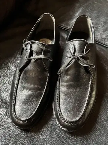 GINZA WASHINGTON 블랙 가죽 드레스 슈즈