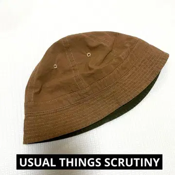 [ USUAL THINGS SCRUTINY ] 6패널 브라운 hat