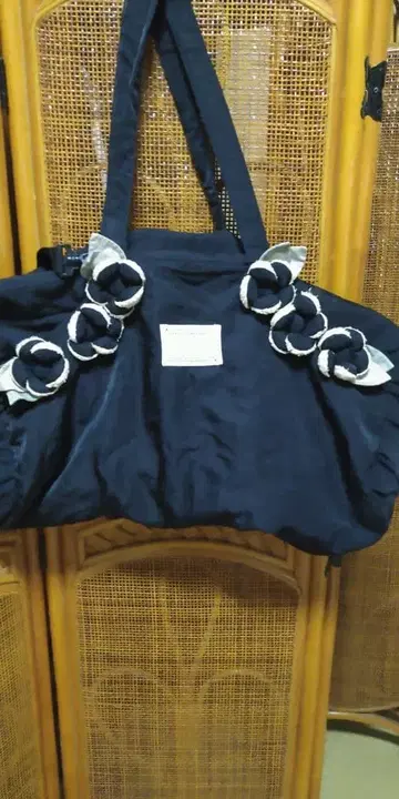 꽃 모티브 보스턴 백