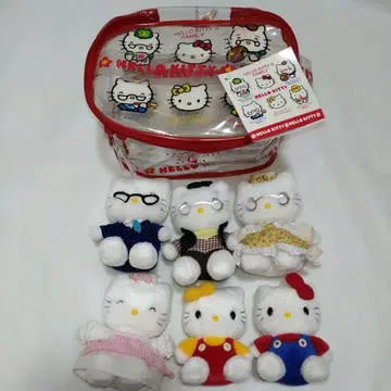 헬로키티 패밀리 봉제 인형 인형 파우치 25주년 레트로 1999