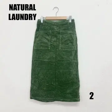 NATURAL LAUNDRY 코듀로이 롱 스커트 사이즈 2 여성